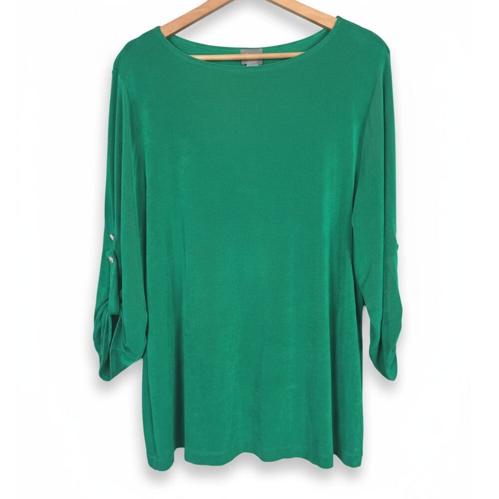 Chico's Women's XL 16/18 Minimalist Coastal Grandma Travel Travelers Tunic Top